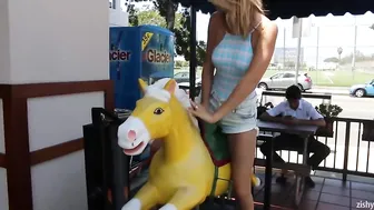 Lily Ivy, Hot Blonde Teen Flashing Breasts in Public