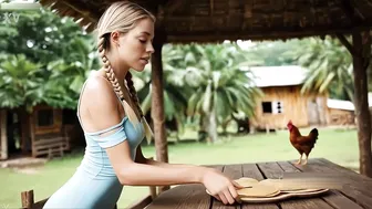 Teen Blonde Intern Corn Field Old Farmer Pounding Creampie - AI