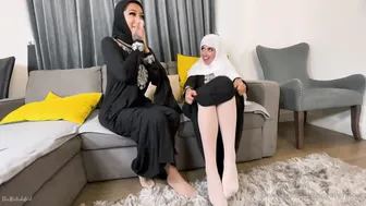 Aaliyah Yasin, Yasmina Khan, Two Muslim Girls in Hijab Lesbian Play