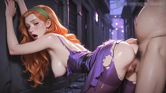 Daphne Caught in Alley Sucks Cock Then Dress Ripped for Brutal Fuck - AI