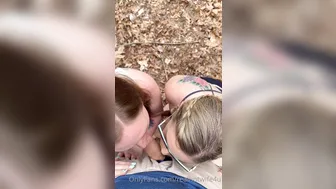 Realhotwife4U, Two Hiking Hotwives Sharing Thick Cock in Woods