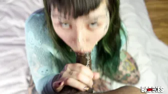 Rosa Rouge, Baddiesonlypov, Tattooed Curvy Goth Beauty Riding BBC