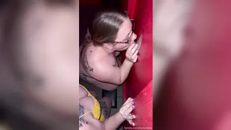 Hotwifekk, Pregnant Wife Screwed by 10 Guys at Gloryhole