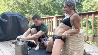 Lora Cross, Losing Bet and Oiling Body