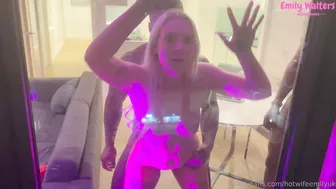 Emily Walters, Blonde British Hotwife with Two Black Bulls for Dinner