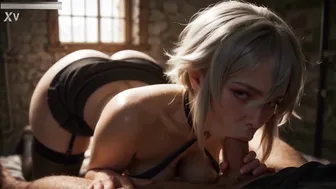 Short Hair Cutie Teen Riding Anal In Cage To Get Out of Jail