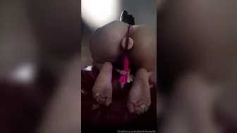 Berlinhotwife, Anal Training with Big White Dildo