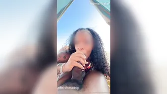 Themanseater, Chrishasabig, Curly Hair Ebony Beauty Screwing Thick BBC on Beach