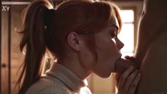 Redhead Young Wife Fuck Stranger Cock While Husband Is Watching