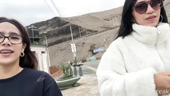 Freaksexn, Two Hot Beauties Walking Around Town with Facial