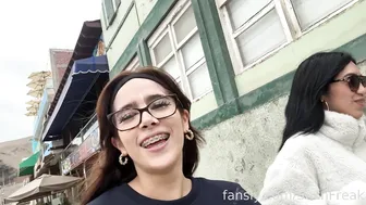 Freaksexn, Two Hot Beauties Walking Around Town with Facial