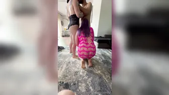 Hotwifekk, Two Thick Hotwives Screwing Stranger While Husband Jerks Off on Side