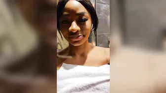 Malia Lenoir, Ebony Beauty Masturbating and Deepthroating Boyfriends Cock