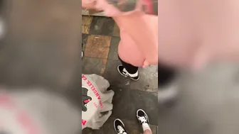 Riley Reid, Lenatheplug, Impromptu FFM Threesome in Public Toilet