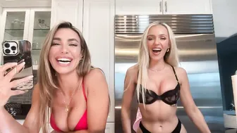 Abby Rao, Two Lingerie Models on Live Stream