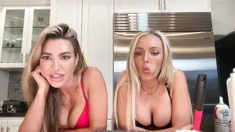 Abby Rao, Two Lingerie Models on Live Stream