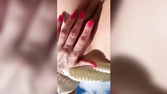 Ellie James, Teasing Naked Breasts in the Ocean