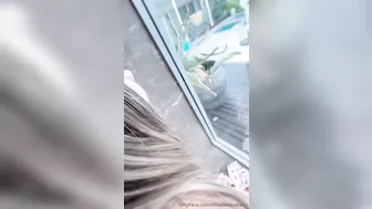 Ella Alexandra, Window Sill Doggy Screw in Bathroom