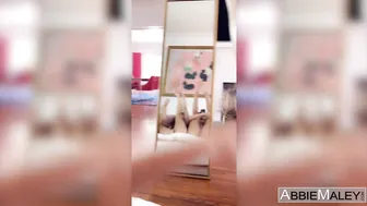 Abbie Maley, Riley Reid, Two Lesbian Beauties in See-Through Suit Feet Tease