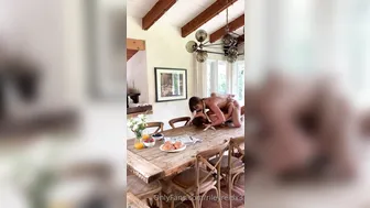 Riley Reid, Lesbian Vagina Play on Dining Table