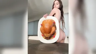 Megnutt02, Naked Teasing with Turkey