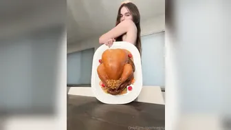 Megnutt02, Naked Teasing with Turkey