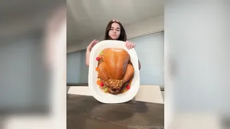 Megnutt02, Naked Teasing with Turkey