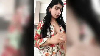 Mia Khalifa, Bare Breasts Cooking in Kitchen