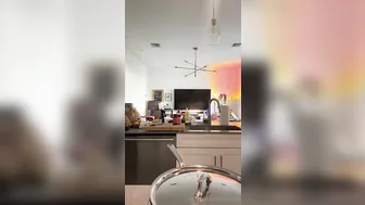 Mia Khalifa, Bare Breasts Cooking in Kitchen