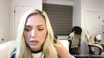 Abby Rao, Blonde Beauty Teasing Perfect Breasts on Livestream