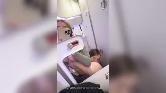 Bronwin Aurora, Redheadwinter, Two Horny Lesbians in Plane Toilet