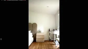 Caroline Zalog, Blonde Model Teasing in See-Through Lingerie on Livestream