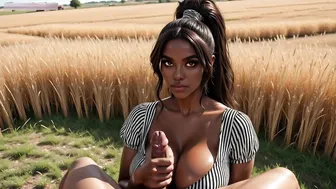 busty Thick Ebony Girl Slave Fuck At Rice Field