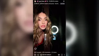 Lyna Perez, Bare Breasts Livestream in Hotel Room