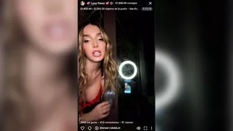 Lyna Perez, Bare Breasts Livestream in Hotel Room