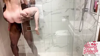 Theyounghotwife, Masked Hotwife Screwing Black Bull in Shower