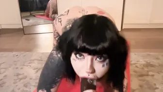 Triplexceleste, Squirting All Over Black Dildo