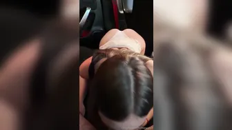 Mewslut, Deepthroat Blowjob and Facial in Car