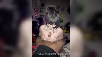 Triplexceleste, Goth Babe Sloppy Boobjob For A BBC