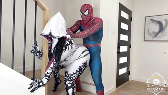 Therealdebree, Bossmane, Curvy Ebony Spider-Woman Screwing BBC Spider-Man