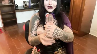 Triplexceleste, Tattooed Goth Beauty Raven Cosplay Clear Dildo Masturbation