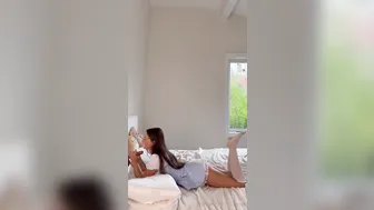 Cecilia Rose, Hot Milk Maid Sucking Dildo on Mirror