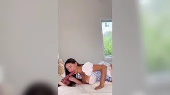 Cecilia Rose, Hot Milk Maid Sucking Dildo on Mirror