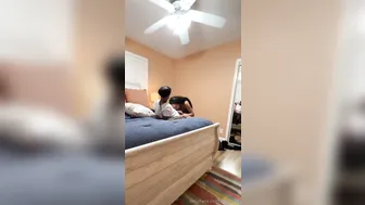 Baby Alien, Ari Alectra, Black Midget Screwing Ebony Beauty in Bed