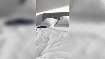 Denise Serena, Riding Big White Dildo with Showerhead on Clit