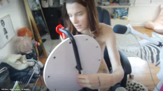 Ashley Matheson, Wheel Turning Dildo Masturbation on Livestream