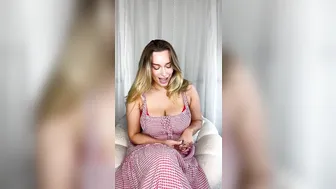 Avalon Hope, Your Blonde Big Breasts Neighbor Teasing in Sundress on Livestream