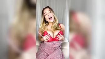 Avalon Hope, Your Blonde Big Breasts Neighbor Teasing in Sundress on Livestream