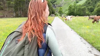 Clemence Audiard, Hot Redhead Beauty Sneaky Doggy Screw in Nature