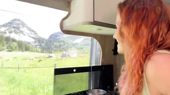 Clemence Audiard, Hot Redhead Girlfriend Screwing Outdoors in Mountains